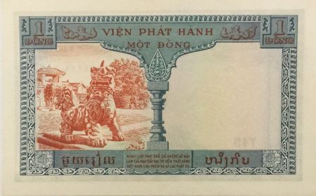 Indo-Chine Fr. 1 Piastre ND (1954) - émission pour le Vietnam - SUP
