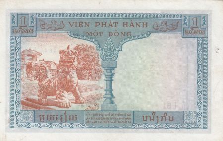 Indo-Chine Fr. 1 Piastre ND (1954) - émission pour le Vietnam - SUP Série L.51