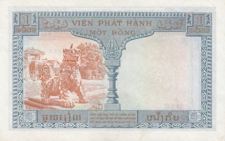 Indo-Chine Fr. 1 Piastre ND (1954) - émission pour le Vietnam - SUP Série M.36