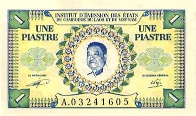Indo-Chine Fr. 1 Piastres Roi Sisavong Vong