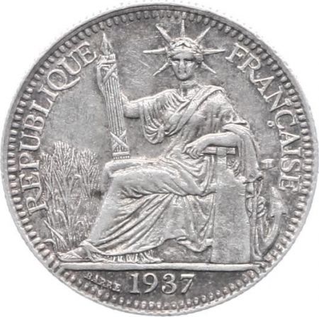 Indo-Chine Fr. 10 Cents République et Laurier - 1937