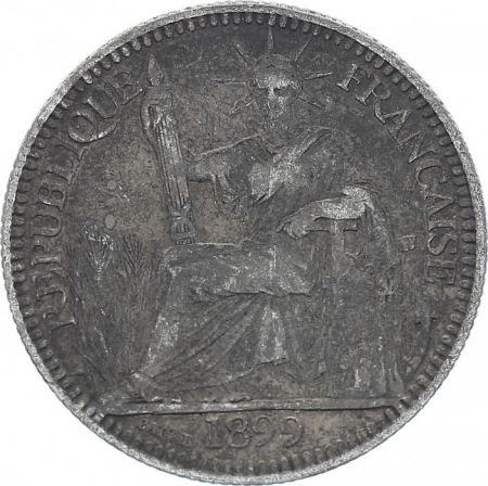 Indo-Chine Fr. 10 Cents République et Laurier - A-Paris - 1899