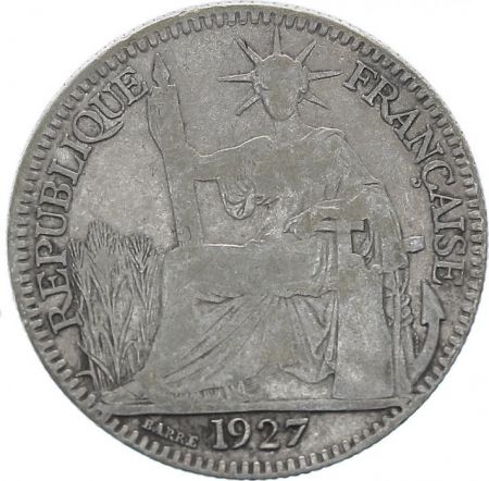 Indo-Chine Fr. 10 Cents République et Laurier - A-Paris - 1927