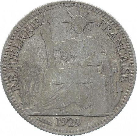 Indo-Chine Fr. 10 Cents République et Laurier - A-Paris - 1929