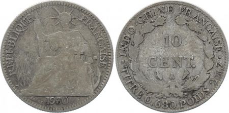 Indo-Chine Fr. 10 Cents République et Laurier - A-Paris - 1931