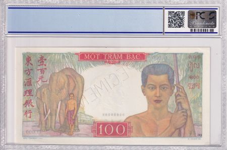 Indo-Chine Fr. 100 Piastres - Mercure - (ND 1947) - Spécimen - PCGS 65 OPQ