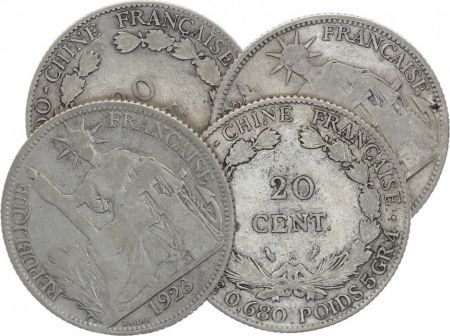 Indo-Chine Fr. 20 Cents Liberté assise - A-PARIS - 1923