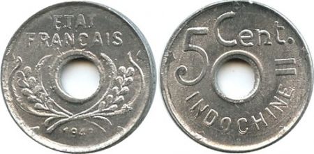 Indo-Chine Fr. 5 Cents