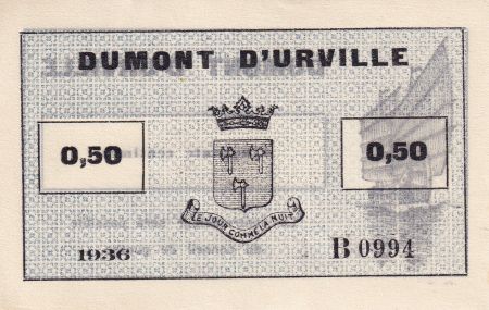 Indo-Chine Fr. 50 Centimes - Dumont D\'Urville - 1936 - B0994 - Kol.207a