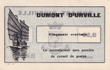 Indo-Chine Fr. 50 Centimes - Dumont D\'Urville - 1936 - B0994 - Kol.207a