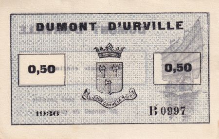 Indo-Chine Fr. 50 Centimes - Dumont D\'Urville - 1936 - B0997 - Kol.207a