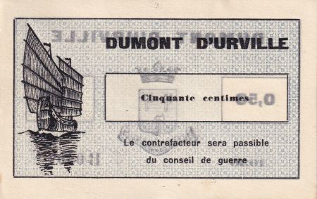Indo-Chine Fr. 50 Centimes - Dumont D\'Urville - 1936 - B0997 - Kol.207a