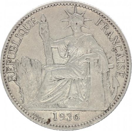 Indo-Chine Fr. 50 Cents Liberté assise - A-Paris - 1936