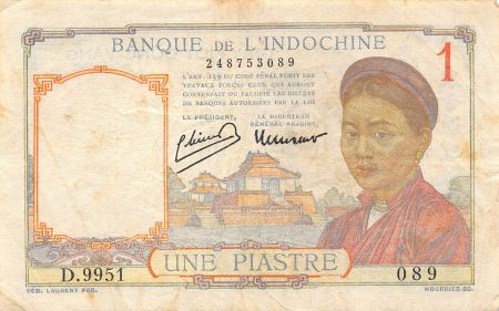 Indo-Chine Fr. INDOCHINE - 1 PIASTRE 1949