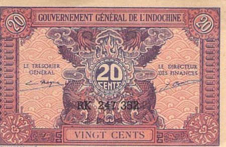 Indo-Chine Fr. INDOCHINE - 20 CENTS 1942