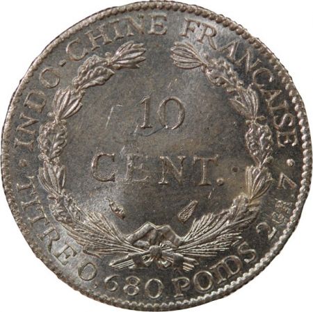 Indo-Chine Fr. INDOCHINE FRANCAISE - 10 CENTIMES ARGENT 1937