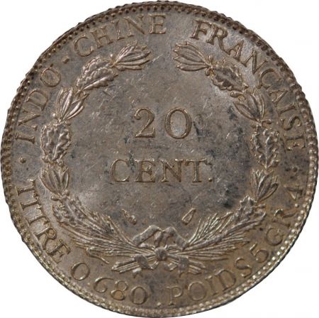 Indo-Chine Fr. INDOCHINE FRANCAISE - 20 CENTIEMES ARGENT 1937
