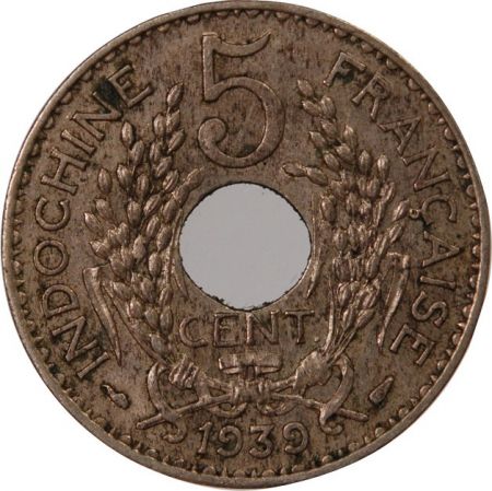 Indo-Chine Fr. INDOCHINE FRANCAISE - 5 CENTIMES 1939