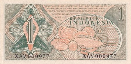 Indonésie 1 Rupiah - Agriculture - 1960 - Série XAV - P.76