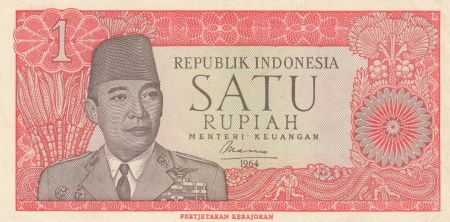 Indonésie 1 Rupiah  Président Sukarno - Danseur - 1954 - SUP - P.80