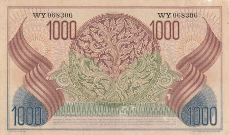 Indonésie 1000 Rupiah Tête de femme - 1952