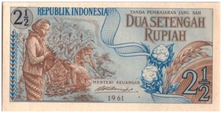 Indonésie 2.50 Rupiah Récolte du coton