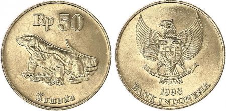 Indonésie 50 Rupiah Dragon de Komodo - 1996