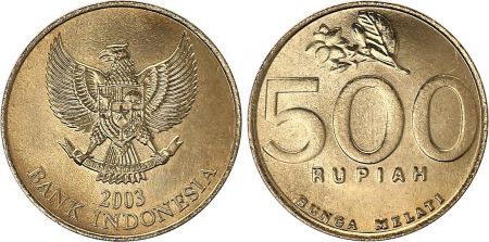 Indonésie 500 Rupiah Emblème National - 2003