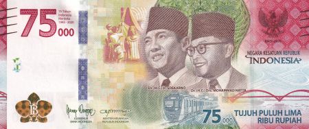 Indonésie 75000 Rupiah - 75ème anniversaire de l\'Indépendance - 2020 - P.NEW