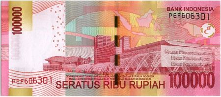 Indonésie New2.2014 100000 Rupiah, Soekarno et Hatta - 2014 (Negara Kesatuan)