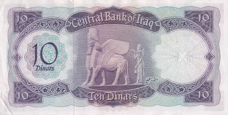 Irak 10 Dinars - Barrage - Montagnes - ND (1971) - P.60