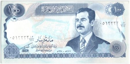 Irak 100 Dinars S. Hussein - Horloge de Bagdad