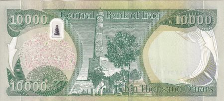 Irak 10000 Dinars - Monument - Minaret - Hybride - 2022