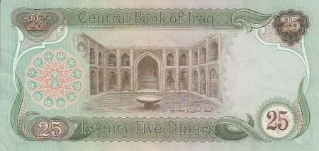 Irak 25 Dinars - Chevaux - Palace Abbaside - 1980