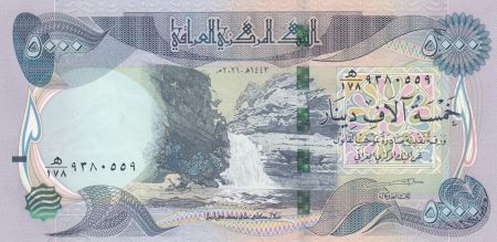 Irak 5000 Dinars - Cascade Gali Ali Beg - Forteresse Al-Ukhether - 2021 (2022)