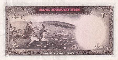 Iran 20  Rials - Mohammad Reza Pahlavi - ND (1969) - P.84