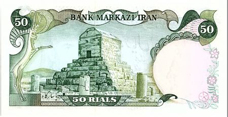 Iran 50 Rials , Mohammad Reza Pahlavi - 19(74-79) P.101 a