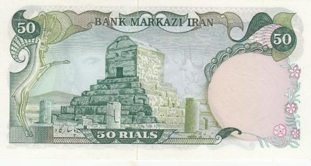 Iran 50 Rials 1974 - Shah Palavi - Tombeau de Cyrus