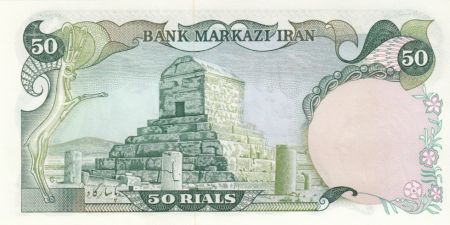 Iran 50 Rials Pahlavi - Tombe de Cyrus - 1977