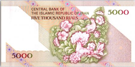 Iran 5000 Rials Khomeini - Fleurs - ND (1993)