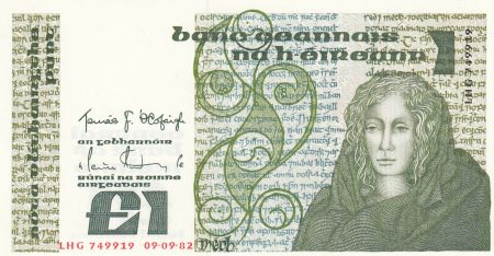 Irlande 1 Pound 09-09-1992 -  Reine Mebd