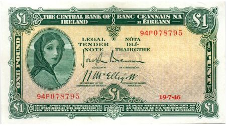 Irlande 1 Pound 19-07-1946 -  Lady Lavery