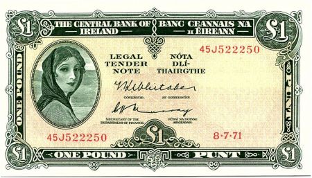 Irlande 1 Pound Lady Lavery - 1971
