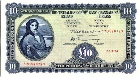 Irlande 10 Pounds Lady Lavery - 1974