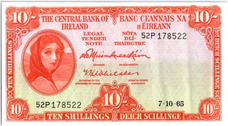 Irlande 10 Shillings Lady Lavery - 1965