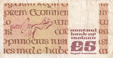 Irlande 5 Pounds - John Scotus Eriugena - 1992 - TB - P.71e