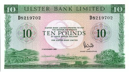 Irlande du Nord 10 Pounds Ulster Bank - 1989 - P.327 d