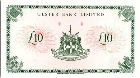 Irlande du Nord 10 Pounds Ulster Bank - 1989 - P.327 d