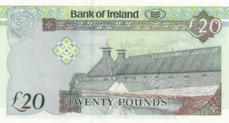 Irlande du Nord 20 Pounds - Bank of Ireland - 2013 - P.88 - Neuf - Petit numéro AA000298