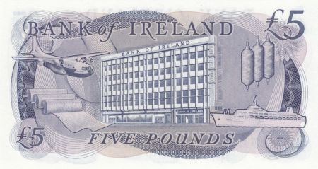 Irlande du Nord 5 Pounds - Bank of Ireland - ND (1980) - P.66 - Neuf Préfix V